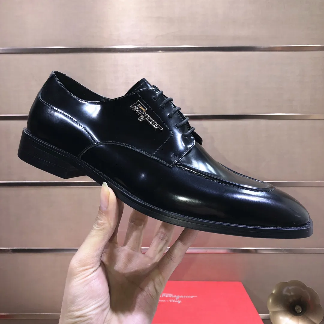 Men's shoes 💰480💰[Ferragamo/Ferragamo] The latest model in the counter, original imported cowhide fabric + sheepskin lining + original luxury metal buckle + original combination outsole, no pressure in comparison 38--44 (custom-made for 45, non-refundable)